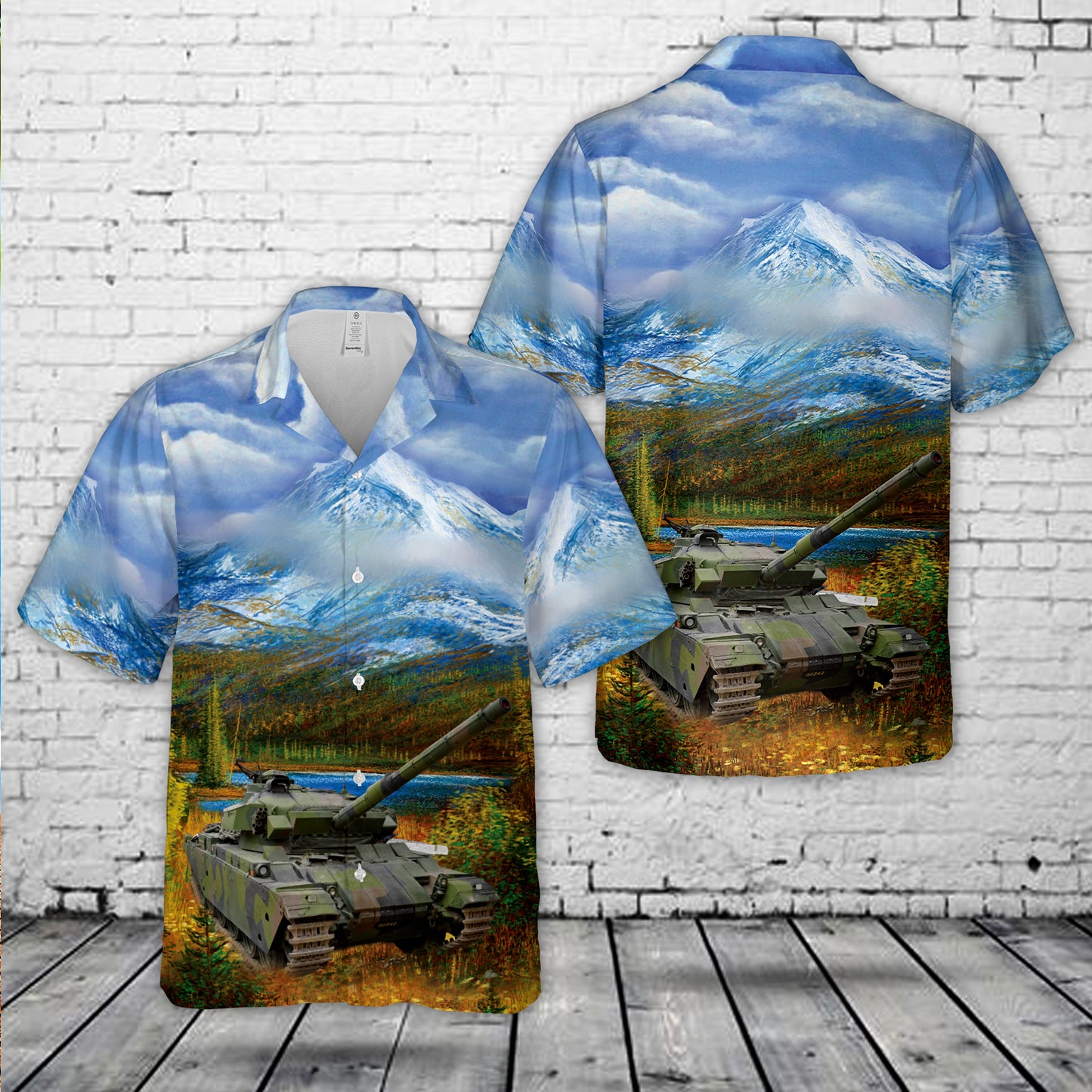 Swedish Army Stridsvagn 104C Hawaiian Shirt