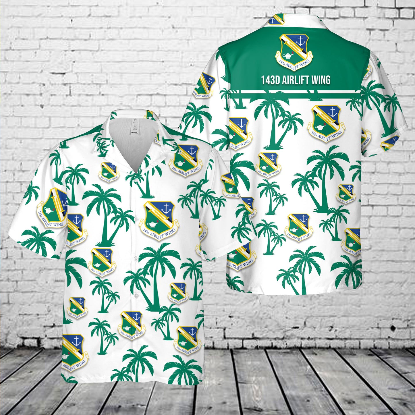 USAF Rhode Island Air National Guard 143d Airlift Wing Hawaiian Shirt