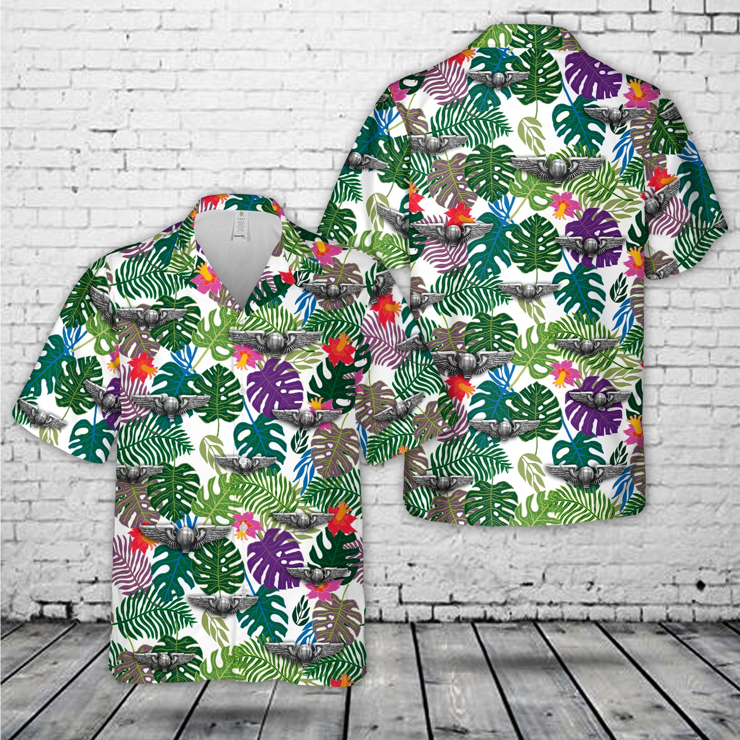 U.S. Army Air Corps/Air Force Balloon Pilot badge In WWII Hawaiian Shirt DLMP2003PD02