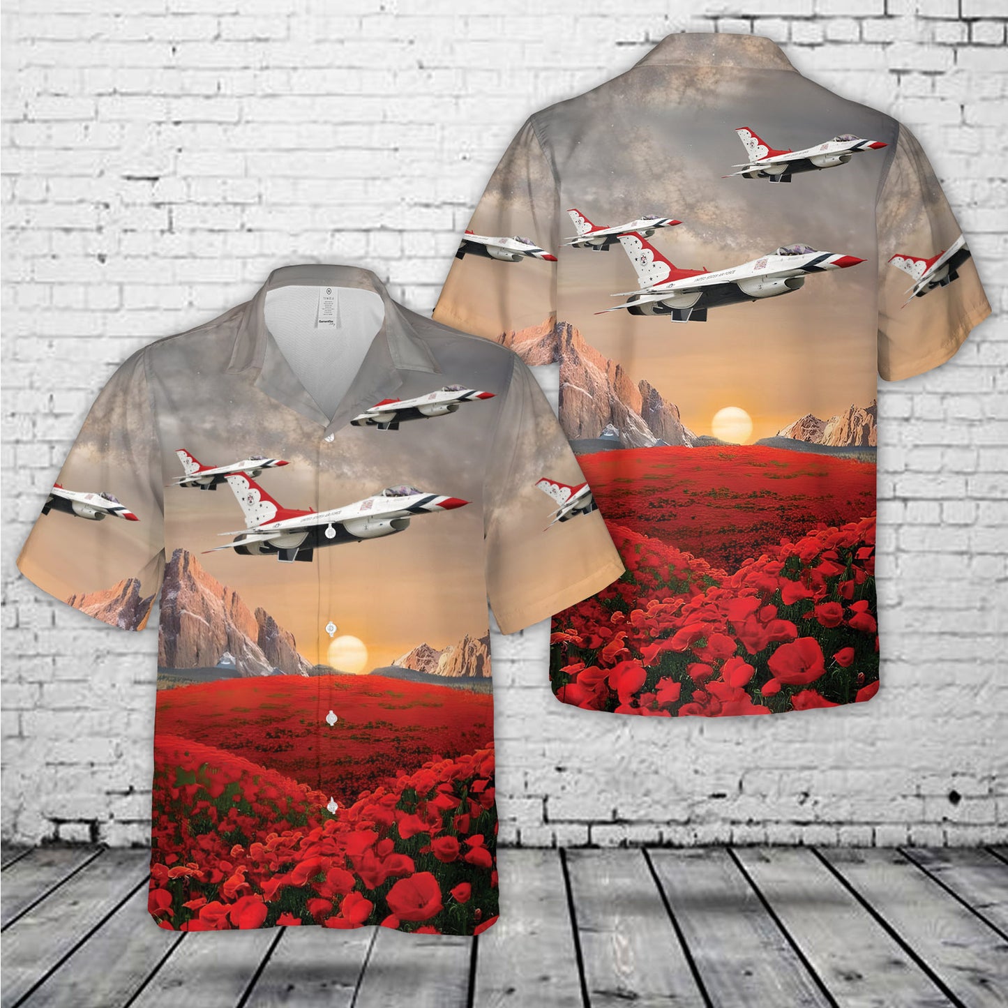 USAF Demonstration Squadron Thunderbirds Hawaiian Shirt