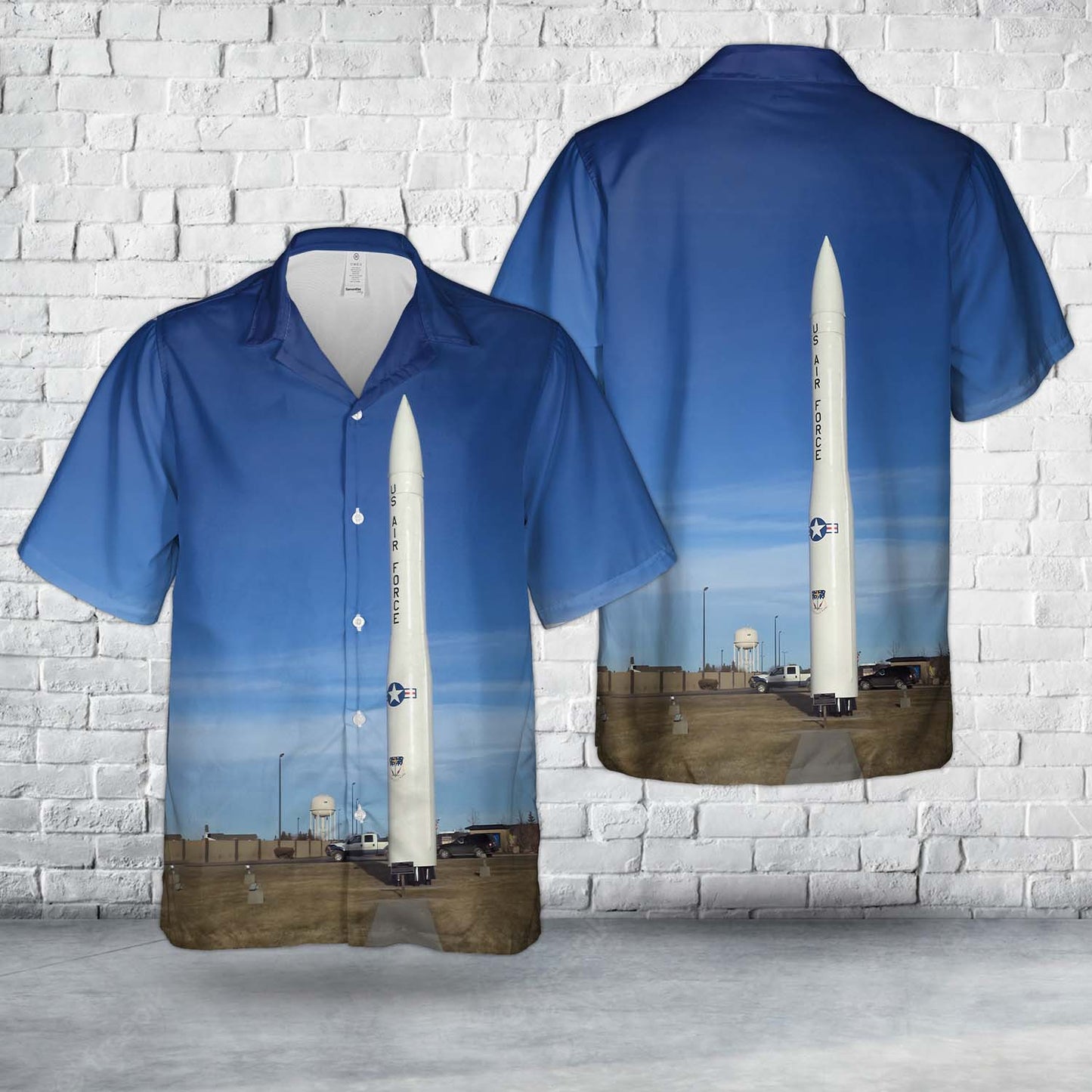 US Air Force Boeing LGM-30G Minuteman III ICBM Hawaiian Shirt