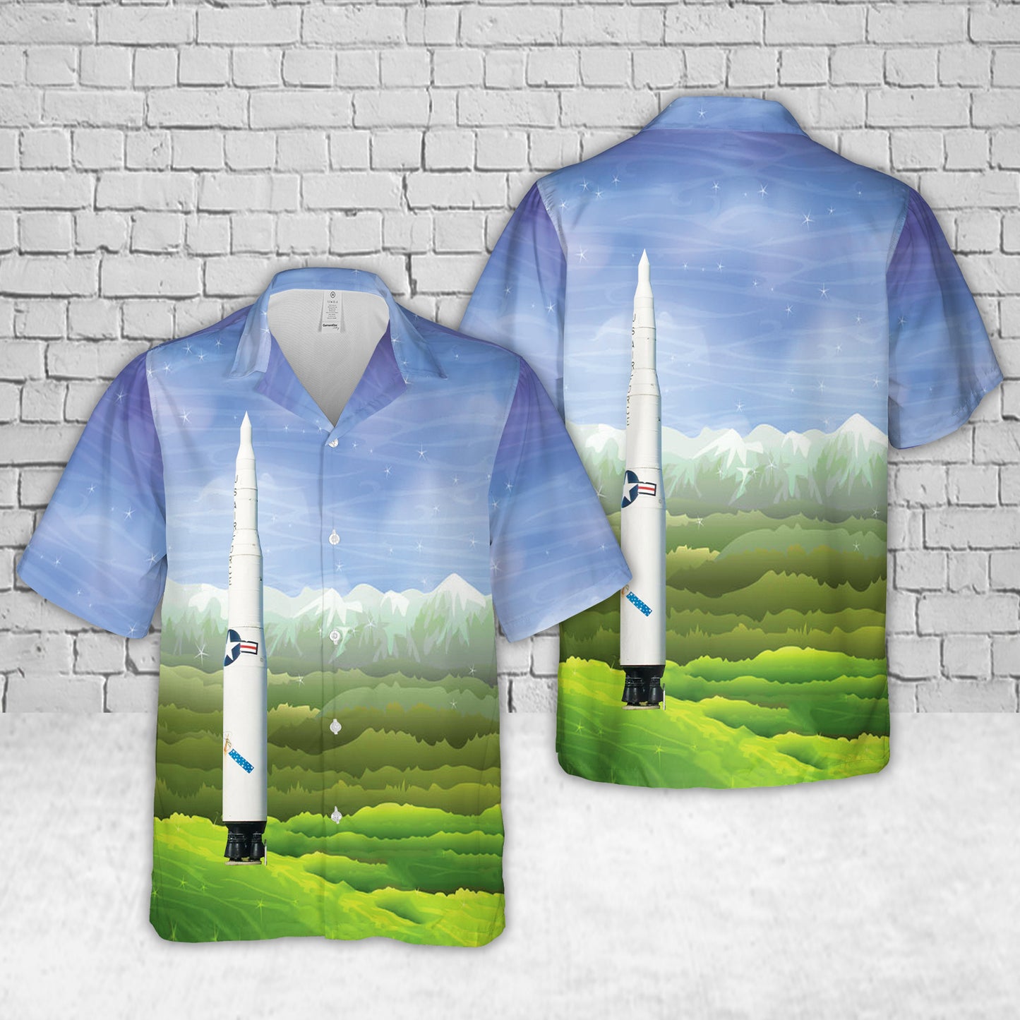 US Air Force LGM-30 A/B Minuteman I ICBM Hawaiian Shirt