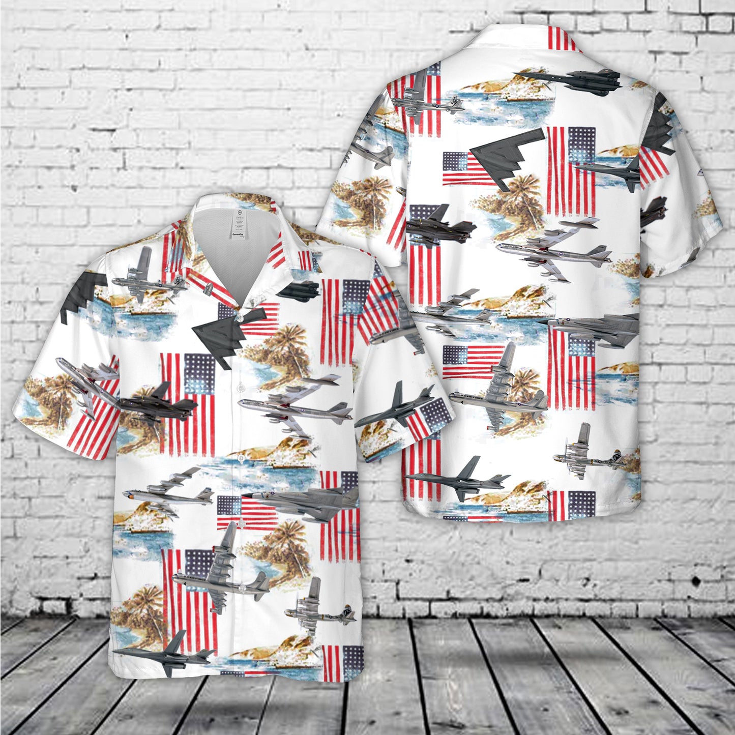 US Air Force Strategic Airplane Bombers Hawaiian Shirt