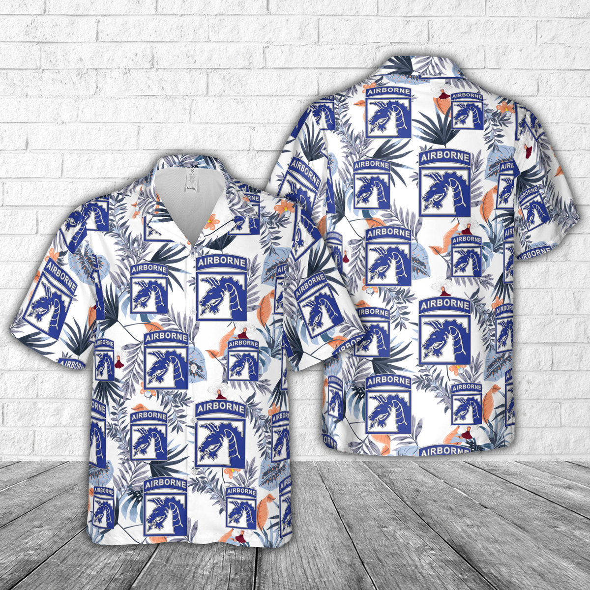 US Army 18th Airborne Corps Sky Dragons Hawaiian Shirt