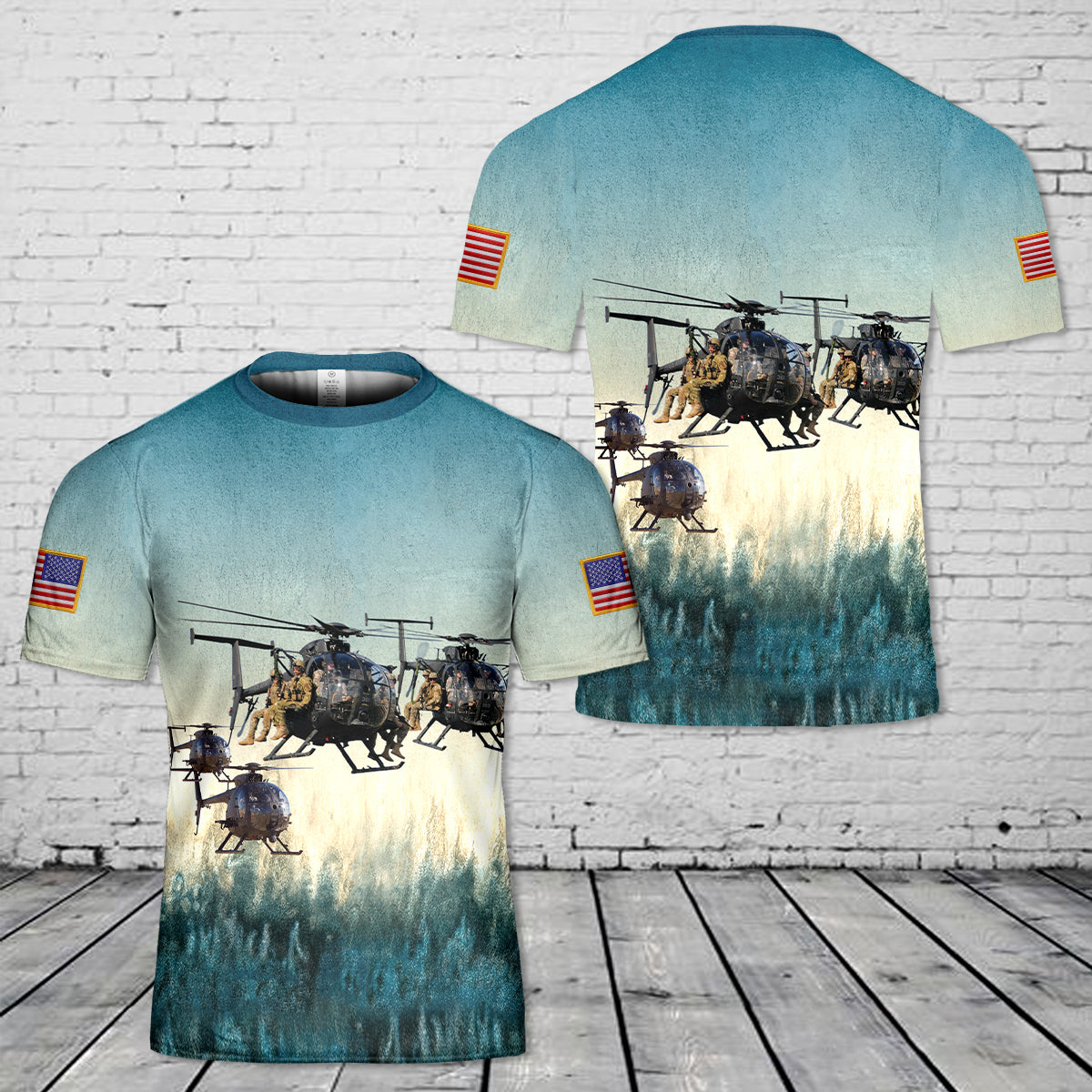 US Army Boeing AH-6 The Little Bird 3D T-shirt