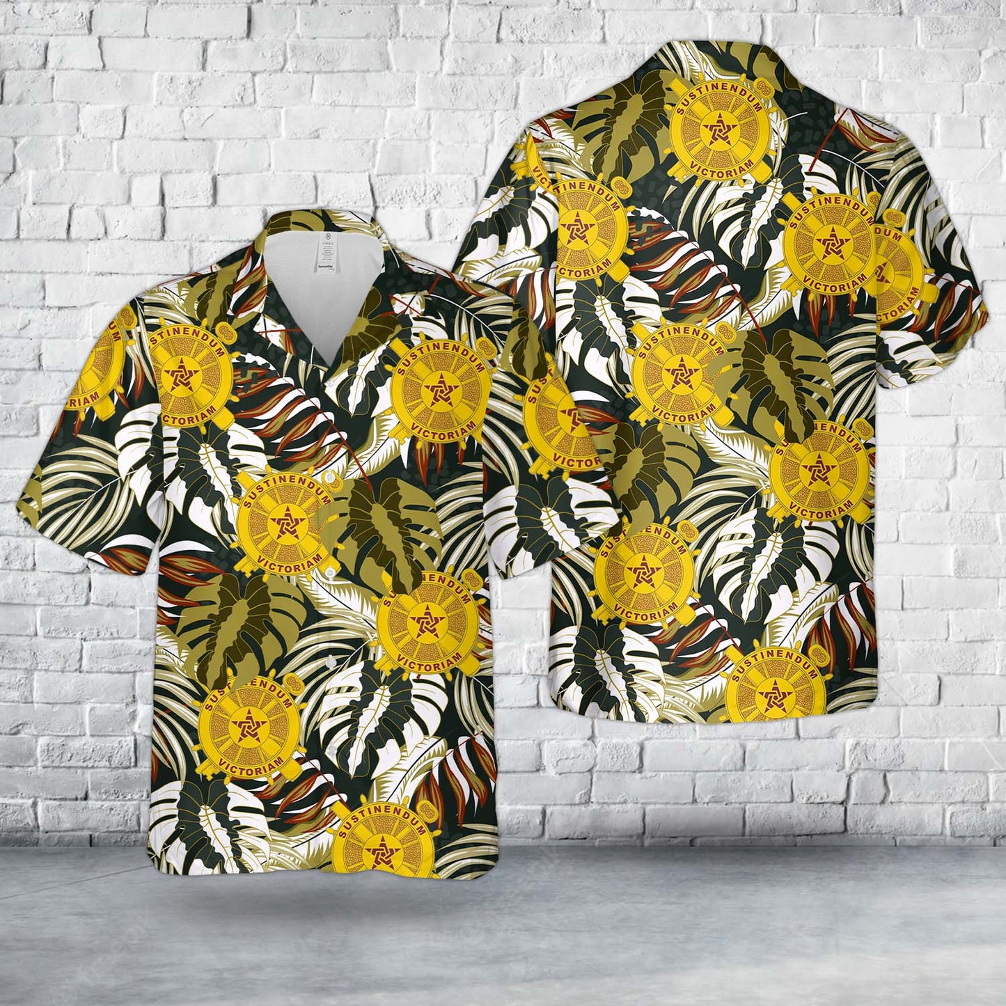 US Army Logistics Corps Branch Insignia Hawaiian Shirt