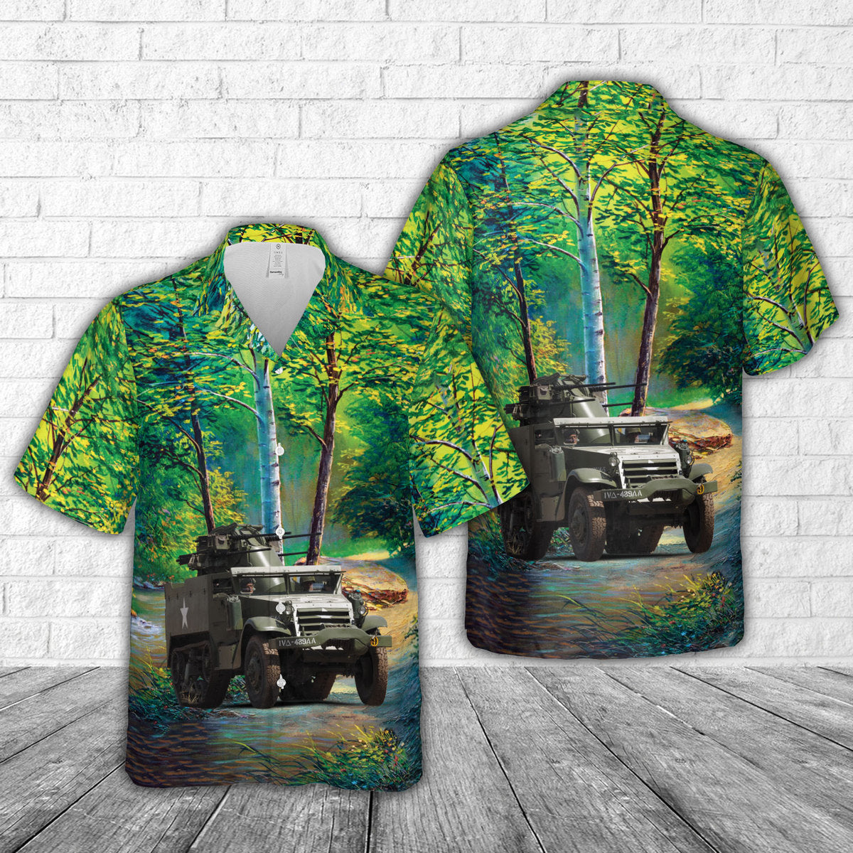 US Army M16 Half-track (anti-aircraft) Hawaiian Shirt