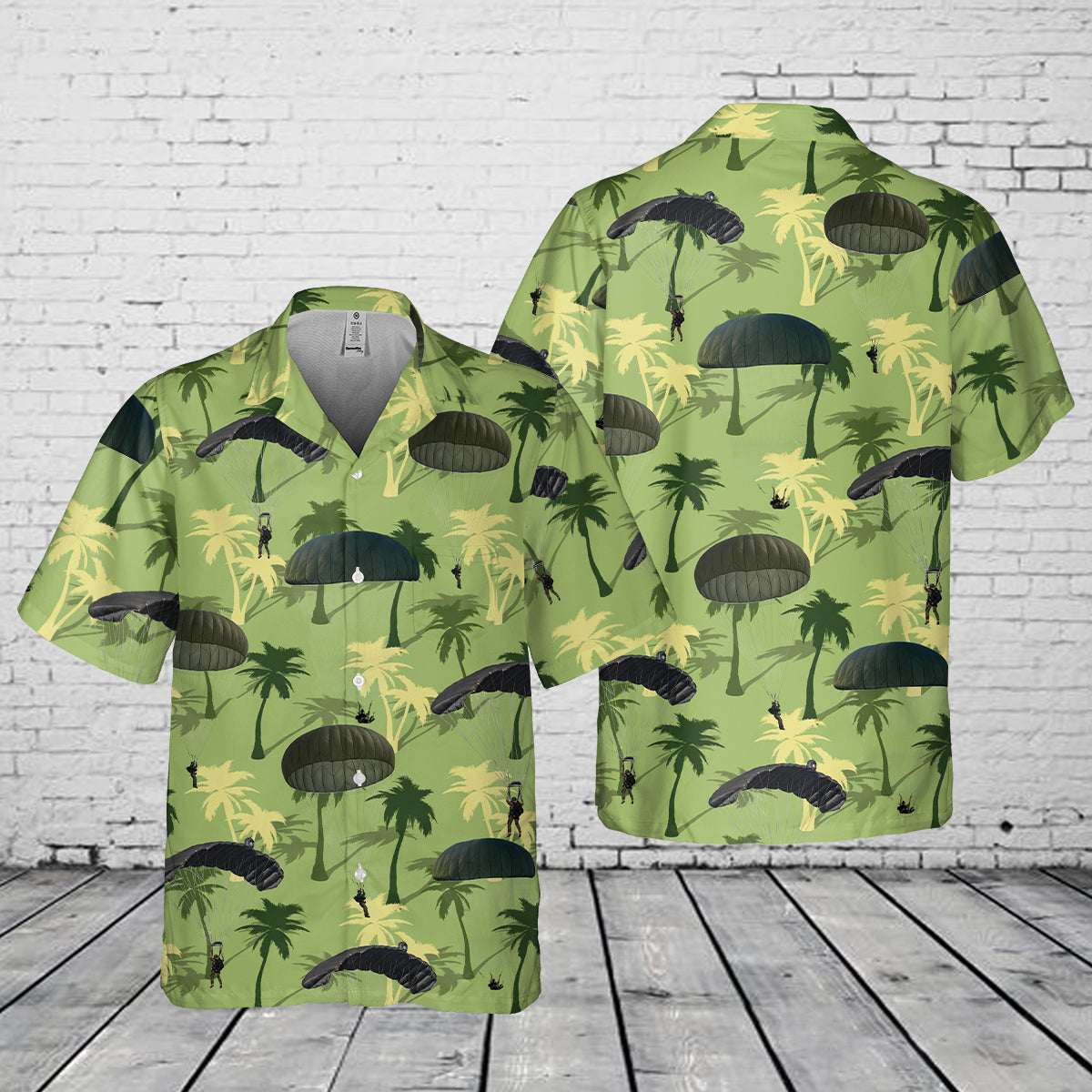 US Army Paratroopers Pocket Hawaiian Shirt
