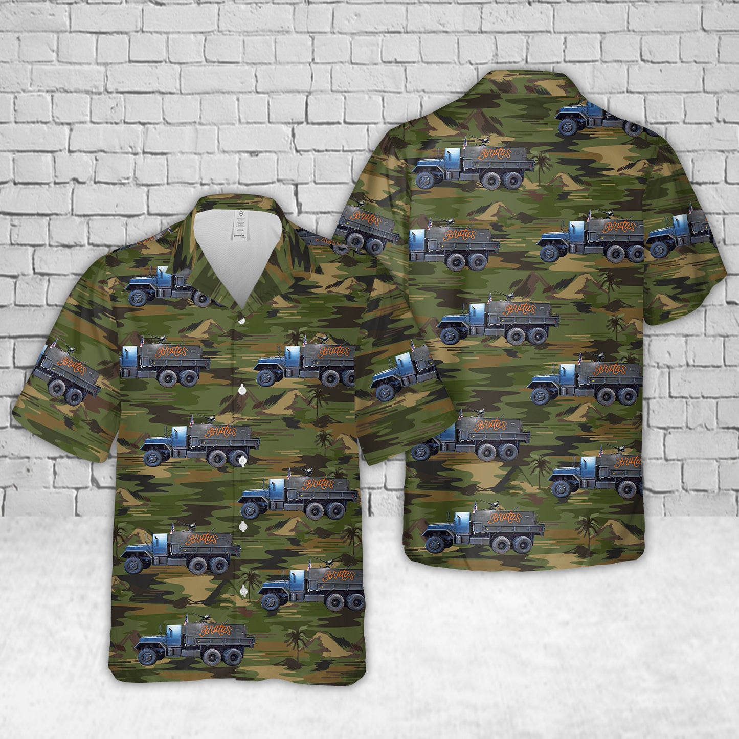 US Army The Brutus Gun Truck Hawaiian Shirt