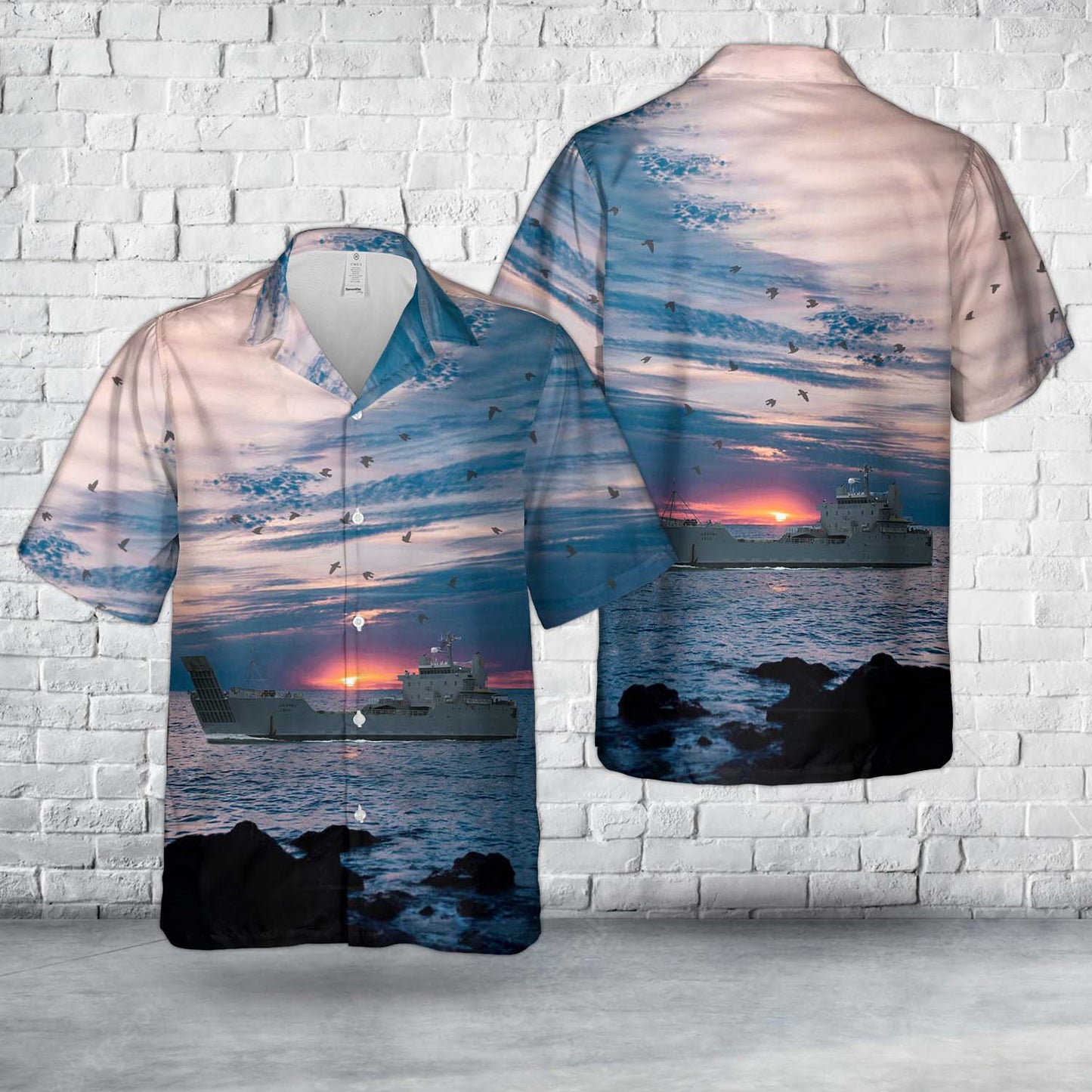 US Army USAV CW3 Harold C. Clinger (LSV-2) Hawaiian Shirt