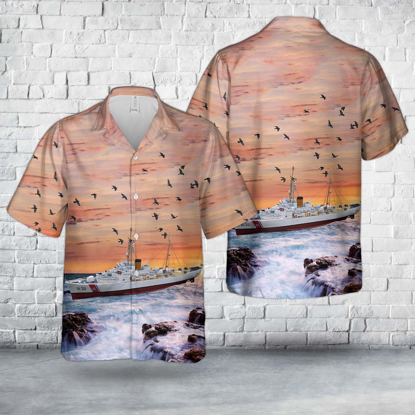 US Coast Guard USCGC Campbell (WPG-32) Hawaiian Shirt