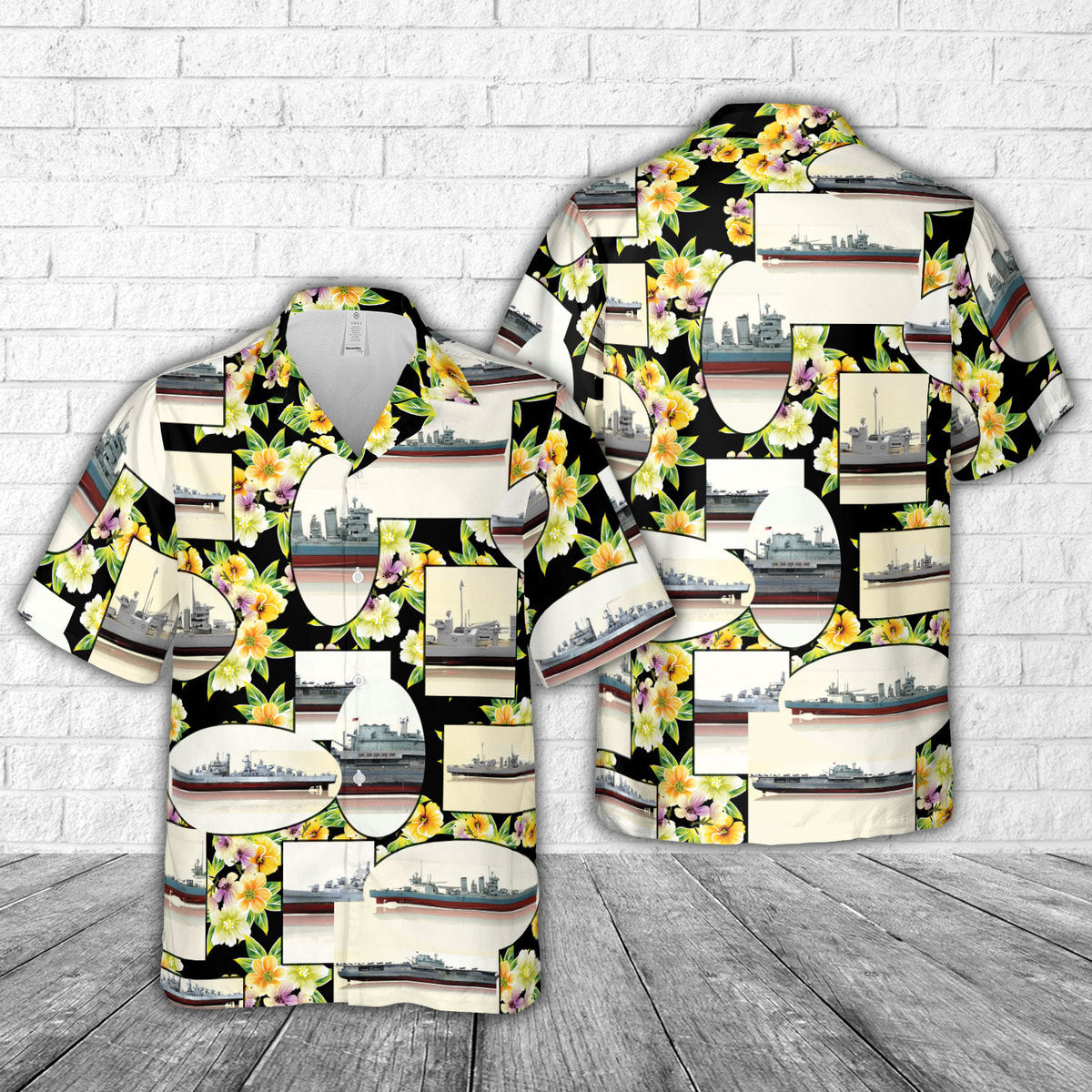 US Naval Vessels of WWII Hawaiian Shirt