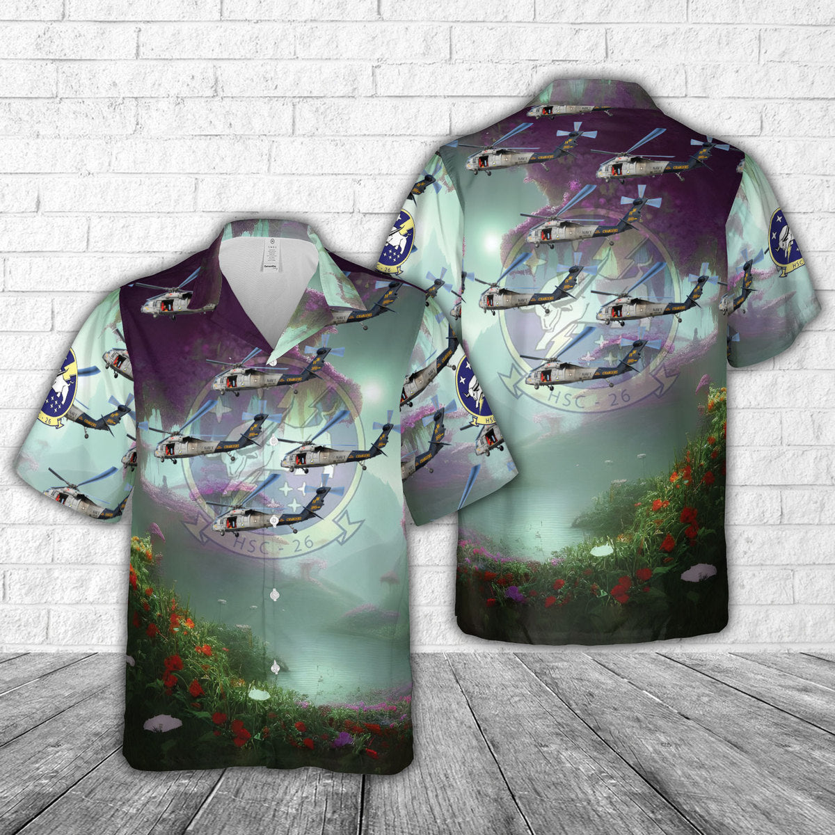 US Navy - Helicopter Sea Combat Squadron 26 HSC-26 'Chargers' Hawaiian Shirt