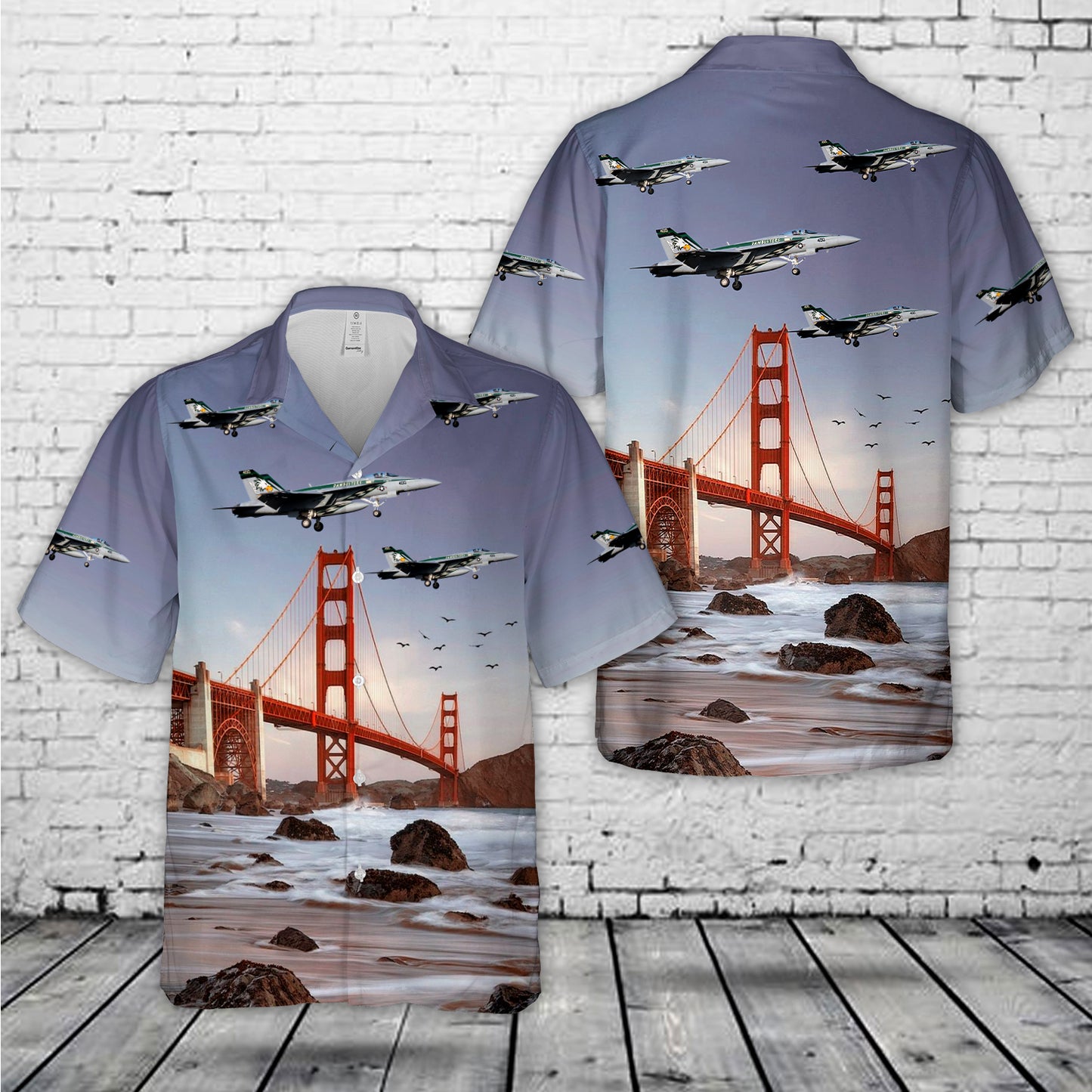US Navy Boeing F/A-18E Super Hornet VFA-195 "Dambusters" CAG colors Hawaiian Shirt