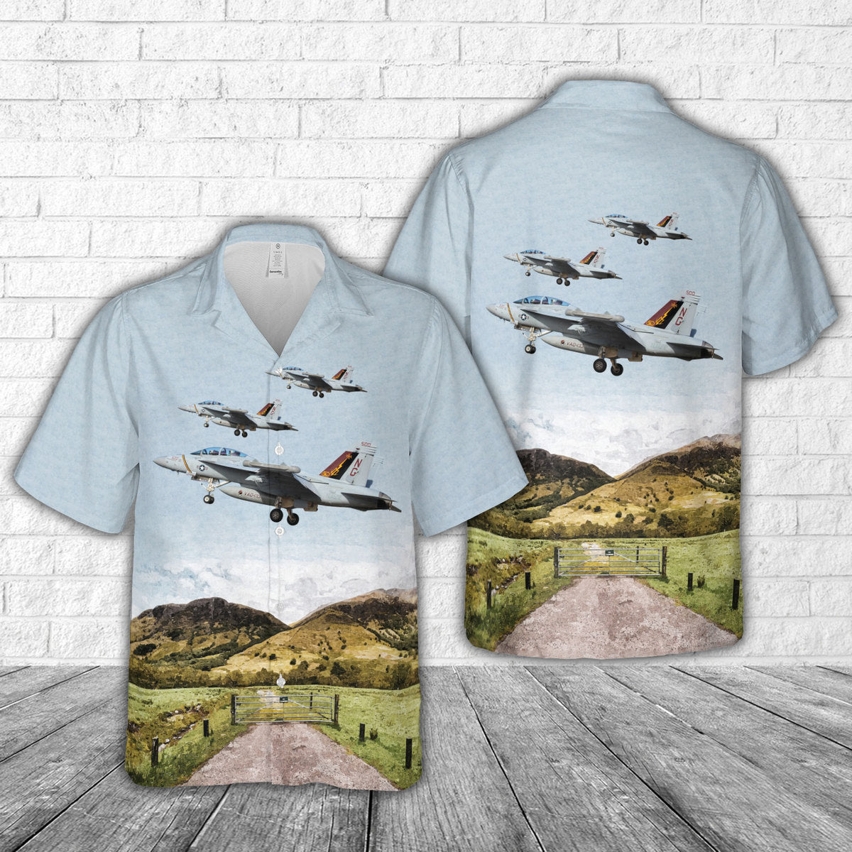 US Navy Electronic Attack Squadron EA-18G Growler(VAQ) 133 Wizards Hawaiian Shirt