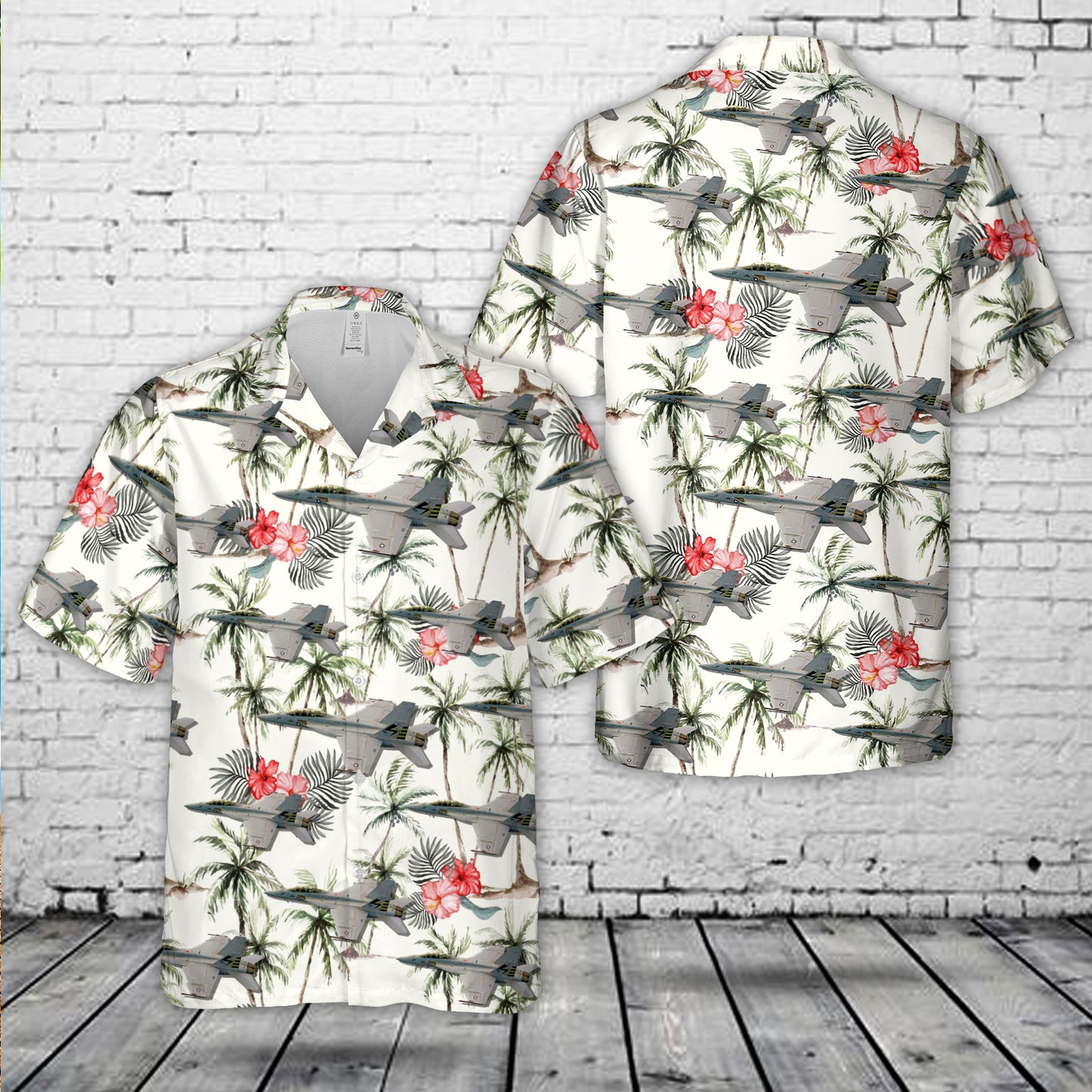 US Navy F/A-18F Super Hornet "Green Hornet" Hawaiian Shirt