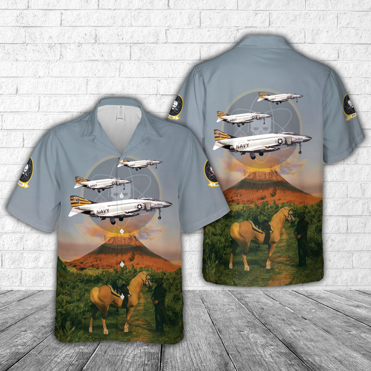 US Navy Fighter Squadron 151 (FITRON 151) VF-151 'Vigilantes' Hawaiian Shirt