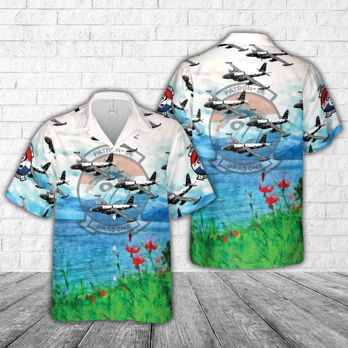 US Navy Lockheed P2V-7 Neptune (BuNo. 148352) of patrol squadron VP-56 Dragons Hawaiian Shirt