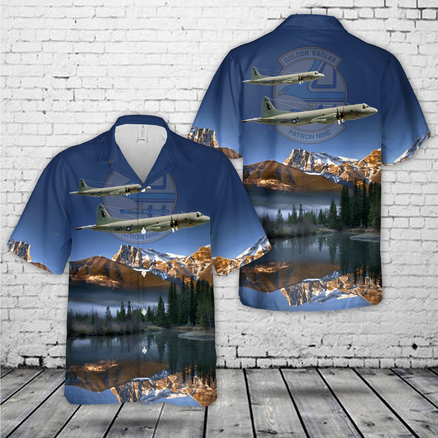 US Navy Patrol Squadron 9 (VP-9) "Golden Eagles" P-3C Hawaiian Shirt