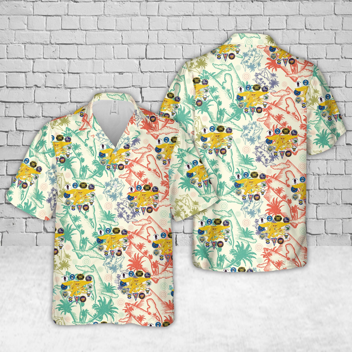 US Navy SEAL Teams and Trident Hawaiian Shirt