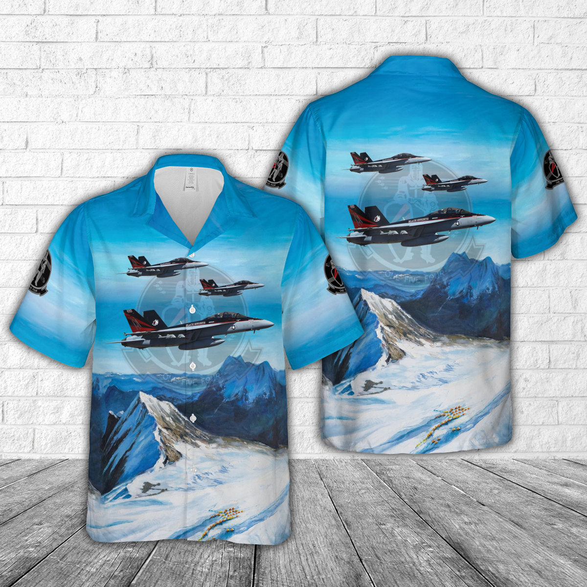 US Navy Strike Fighter Squadron 154 (STRKFITRON 154) VFA-154 'Black Knights' Hawaiian Shirt