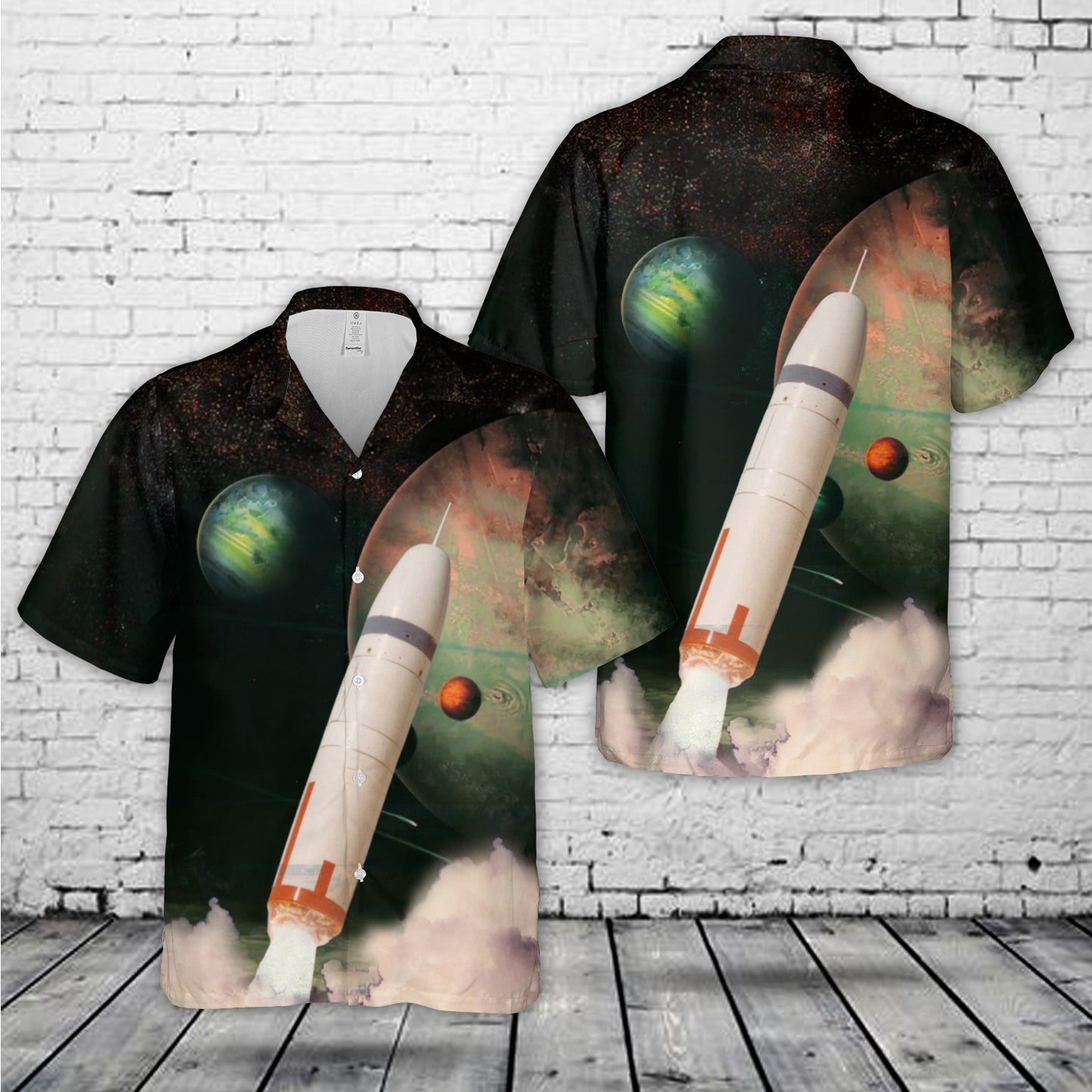 US Navy UGM-96 Trident I (C4) American submarine-launched ballistic missile (SLBM) Hawaiian Shirt