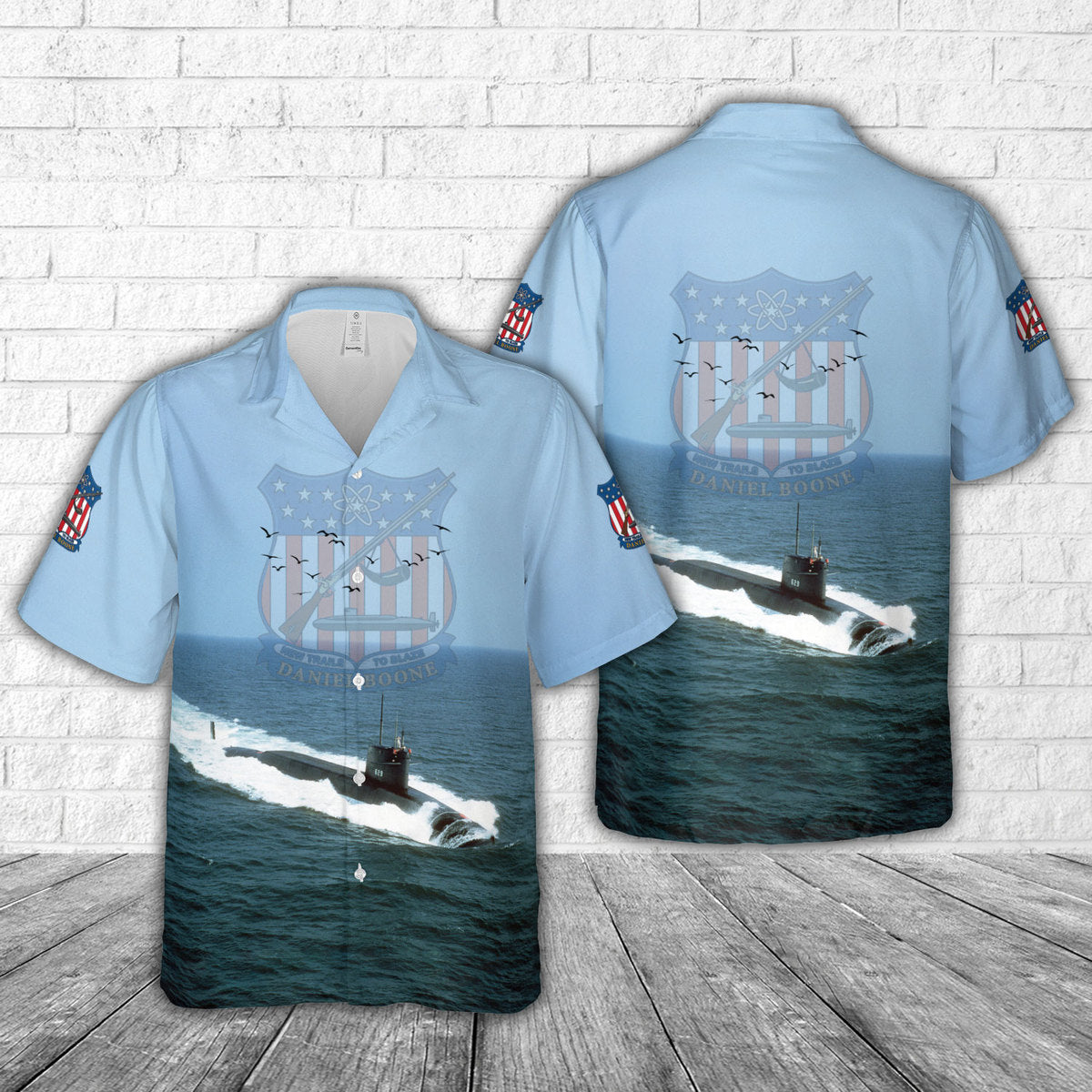 US Navy USS Daniel Boone (SSBN-629) Hawaiian Shirt