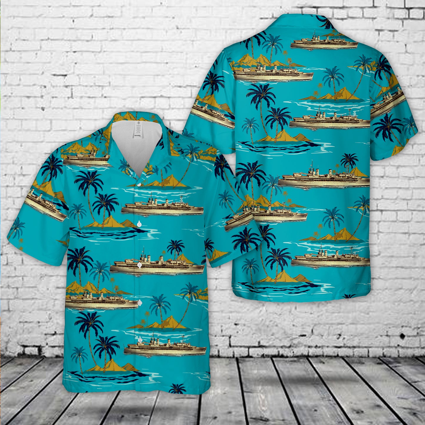 US Navy USS Dixie (AD-14) Hawaiian Shirt
