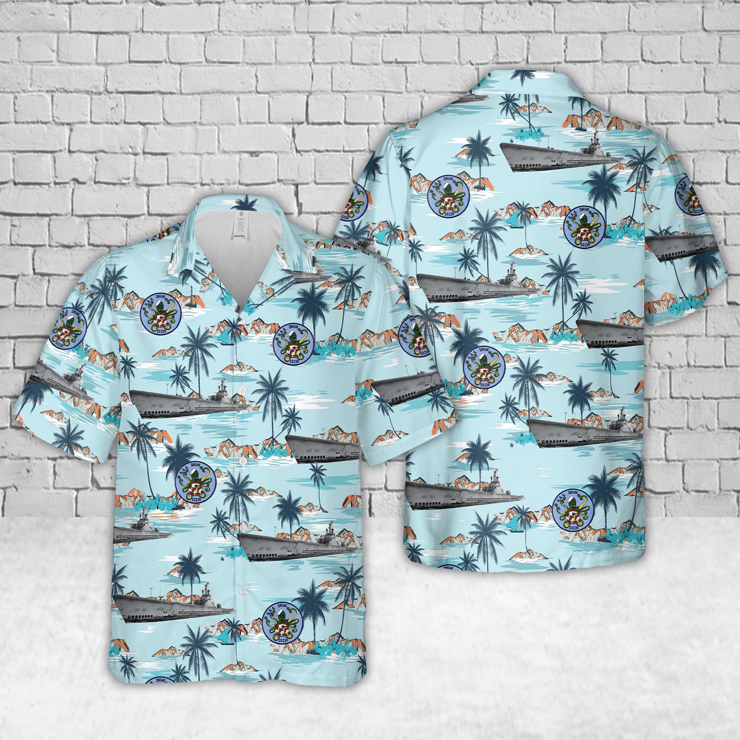 US Navy USS Drum (SS-228) In WWII Hawaiian Shirt
