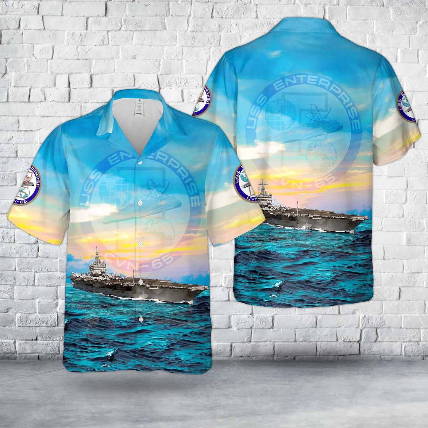 US Navy USS Enterprise (CVN-65) Hawaiian Shirt
