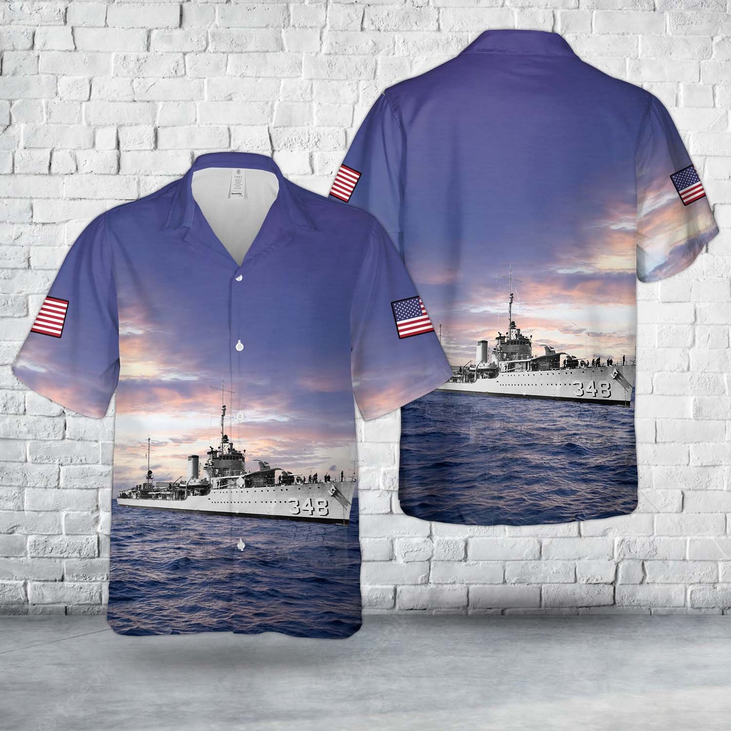 US Navy USS Farragut (DD-348) Hawaiian Shirt