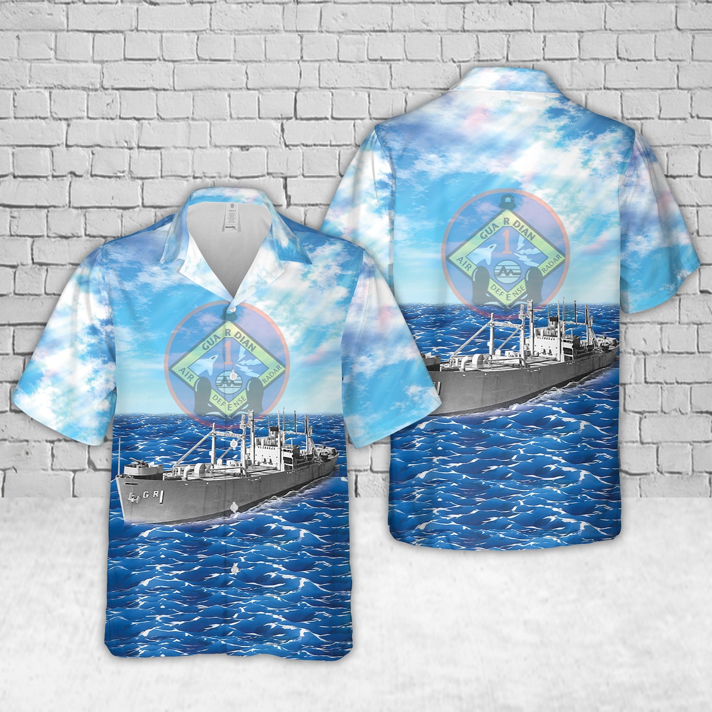 US Navy USS Guardian (AGR/YAGR-1) Hawaiian Shirt