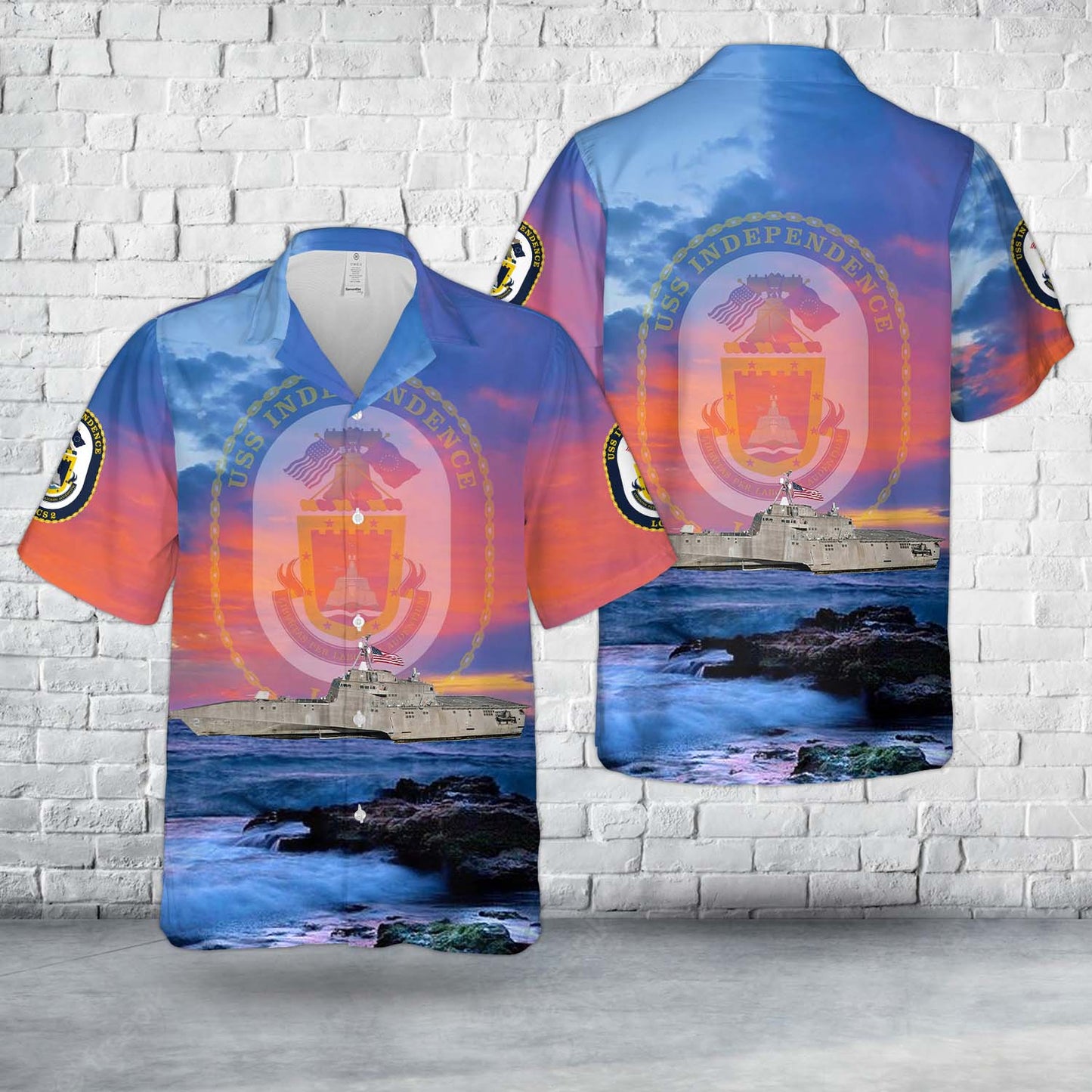 US Navy USS Independence (LCS-2) Littoral Combat Ship (LCS) Hawaiian Shirt