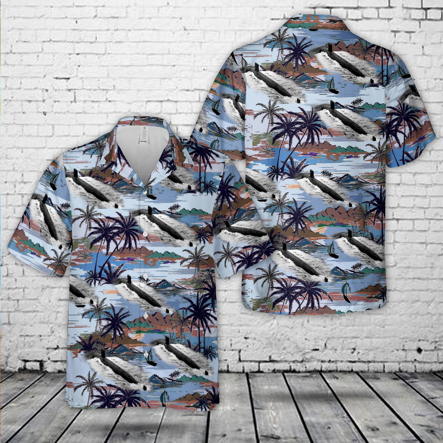US Navy USS Narwhal (SSN-671) Hawaiian Shirt