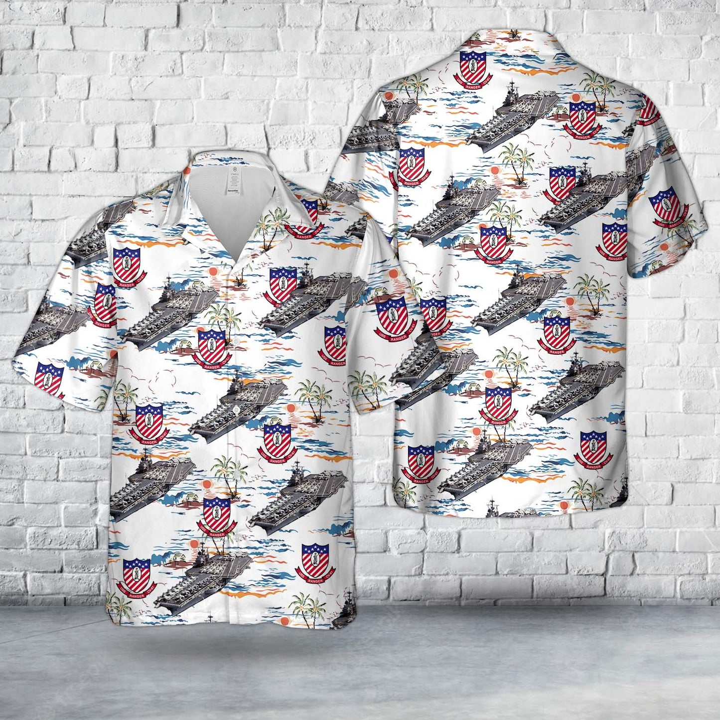 US Navy USS Ranger (CV/CVA-61) Hawaiian Shirt