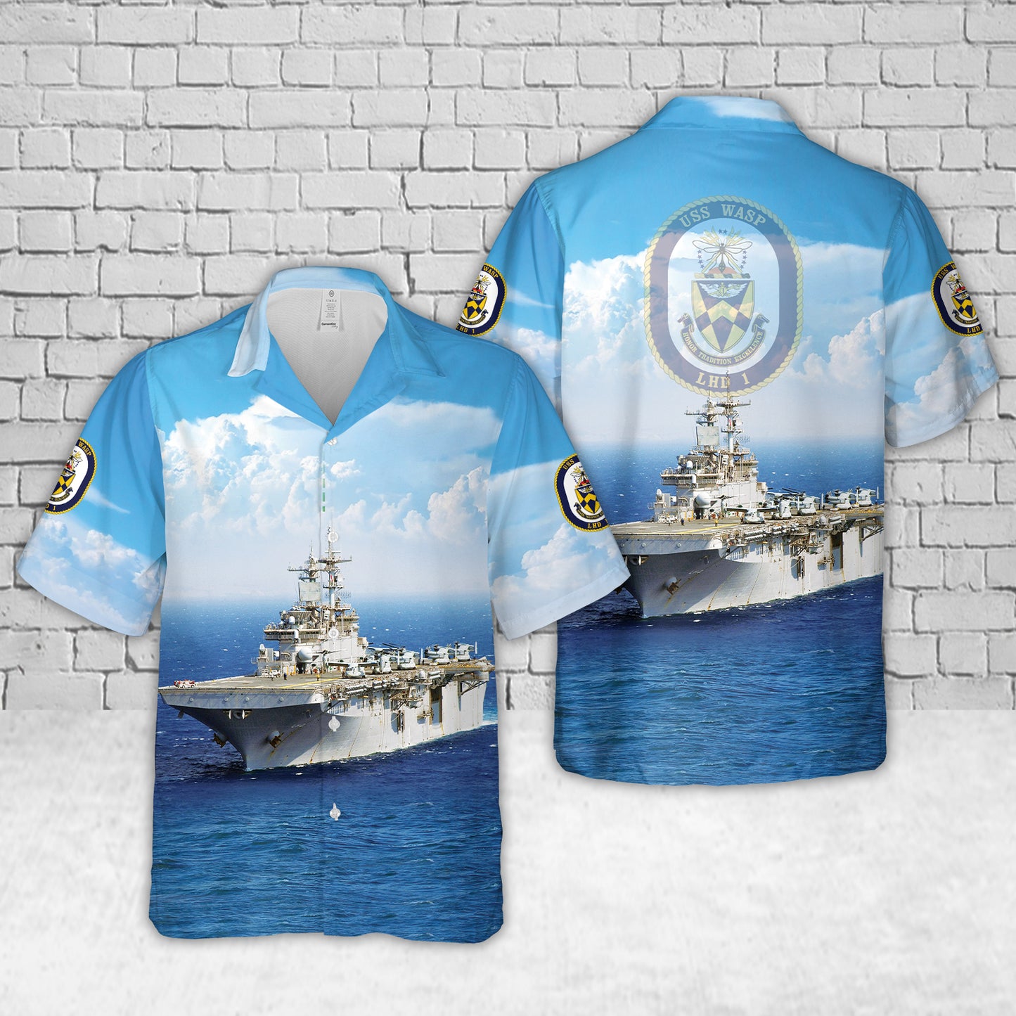 US Navy USS Wasp (LHD-1) Hawaiian Shirt
