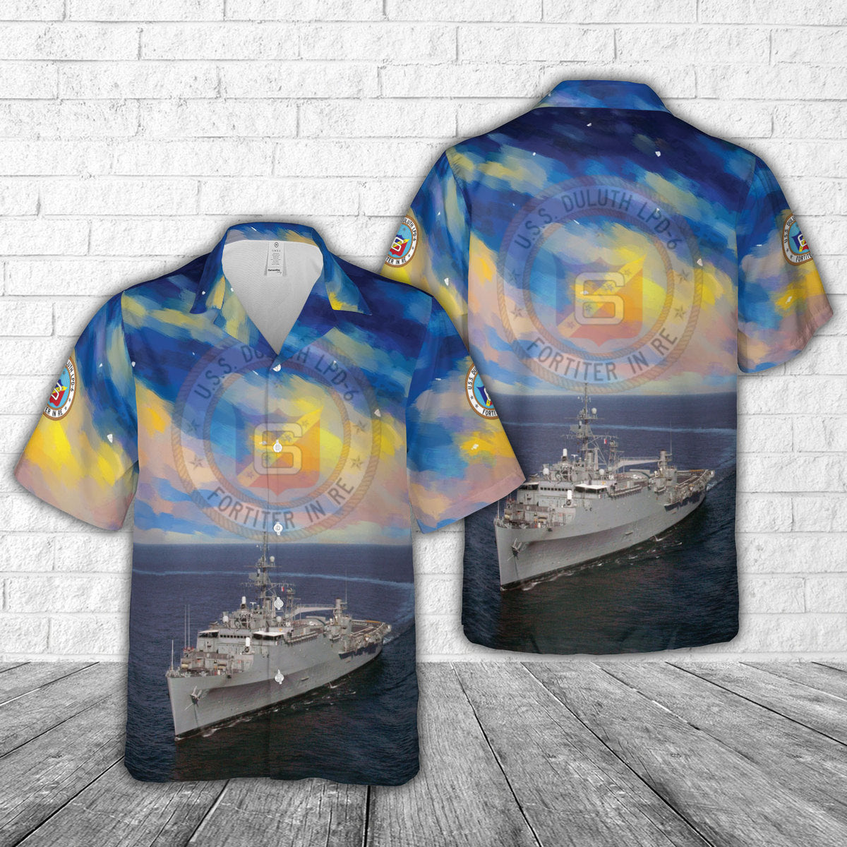 US Navy USS Duluth (LPD-6) Hawaiian Shirt