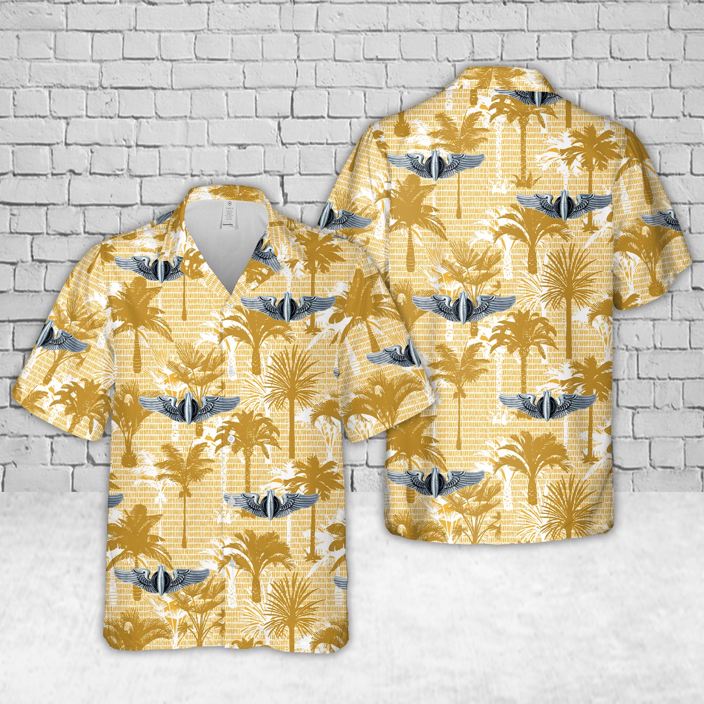 United States Army Air Forces Bombardier Wings In WWII Hawaiian Shirt