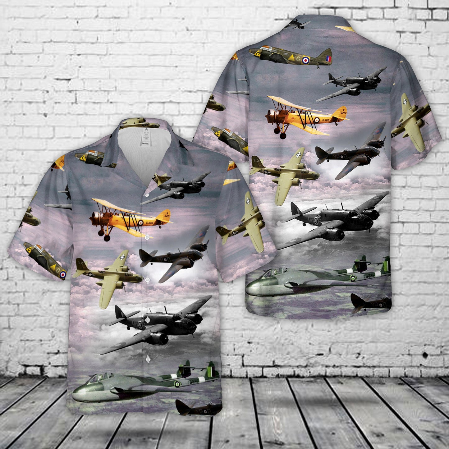 WW2 Canadian Aircraft Hawaiian Shirt