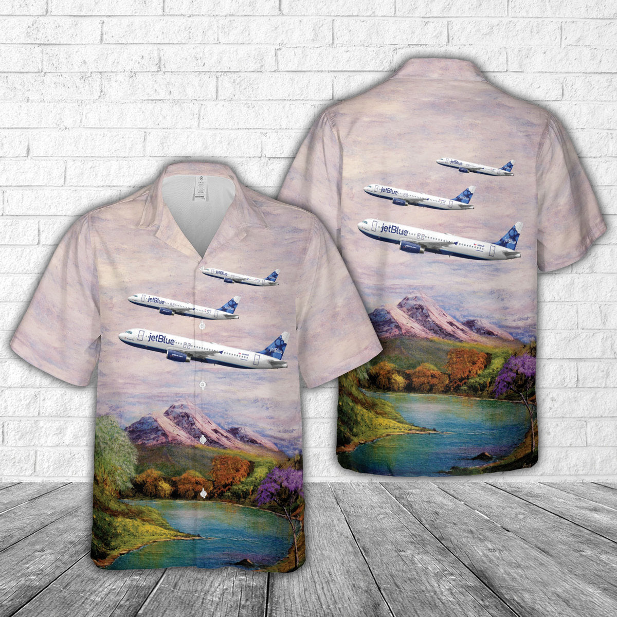 jetBlue Airways Mo Better Blue Airbus A320-232 N580JB Hawaiian Shirt