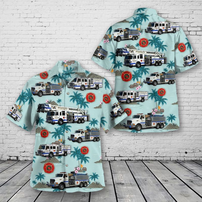 Ohio, Wauseon Fire Department Hawaiian Shirt