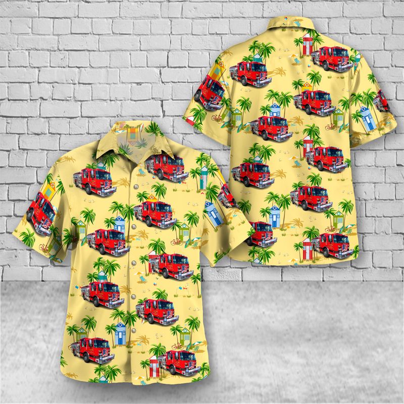 Tichigan Volunteer Fire Department, Waterford, Wisconsin Hawaiian Shirt