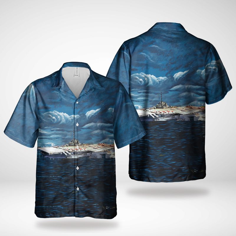 US Navy, WWII, USS Antietam (CV-36) Hawaiian Shirt