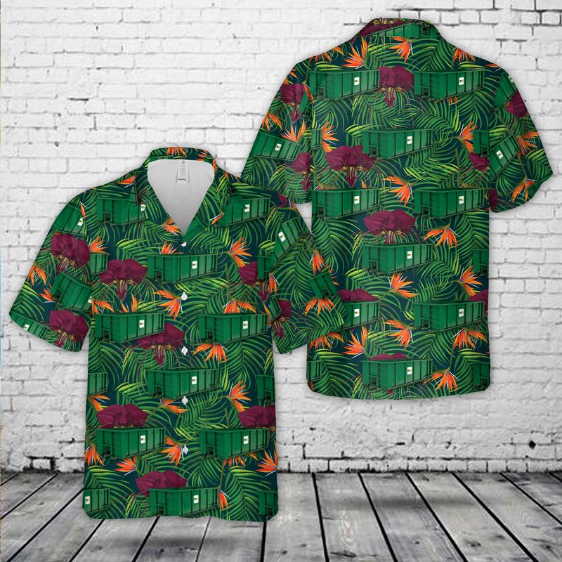 Waste Management 30 Yard Roll-Off Dumpster Hawaiian Shirt