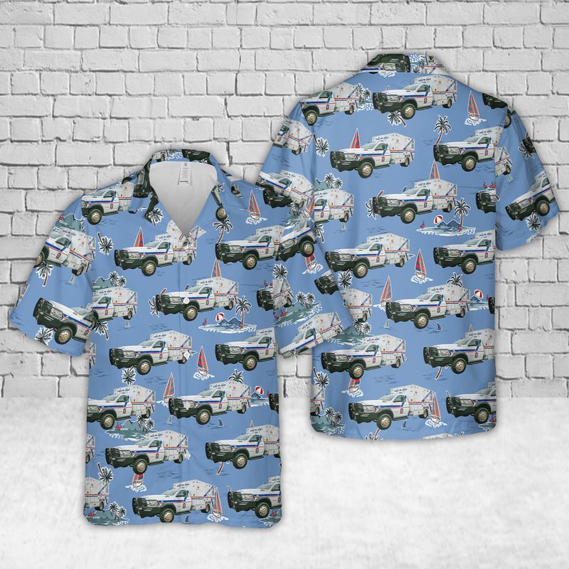 Texas Kendall County EMS Hawaiian Shirt