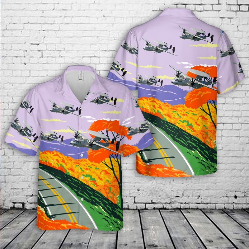 US Navy E-2D Of VAW-125 Tigertails Hawaiian Shirt