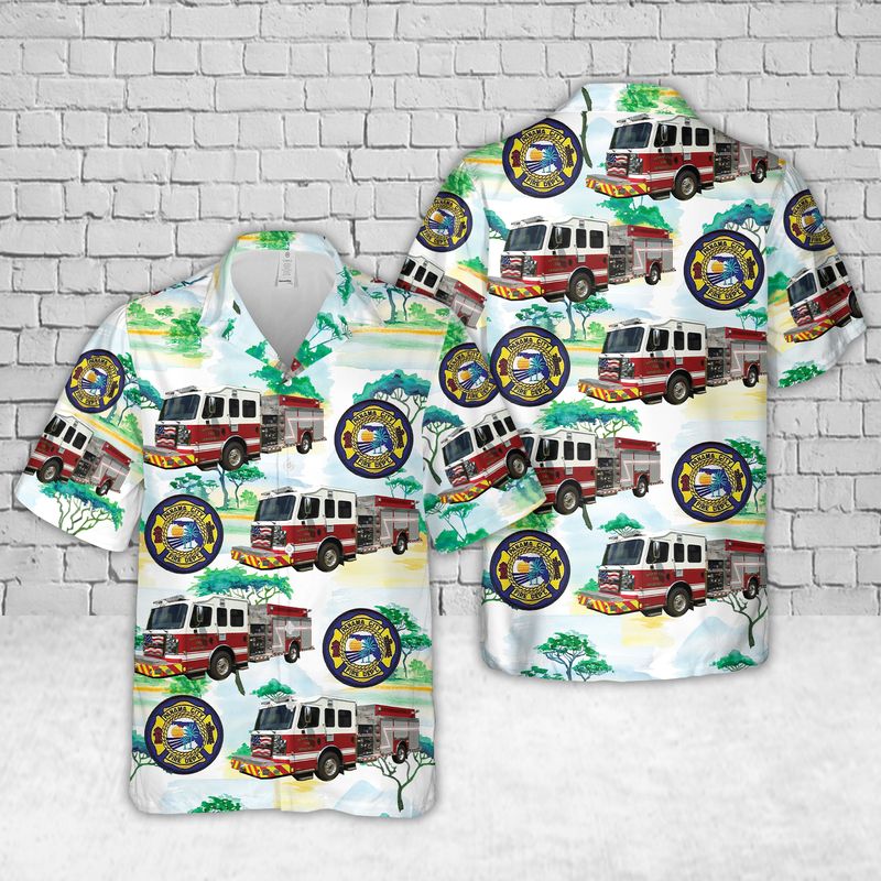 Panama City Fire Department Florida Hawaiian Shirt