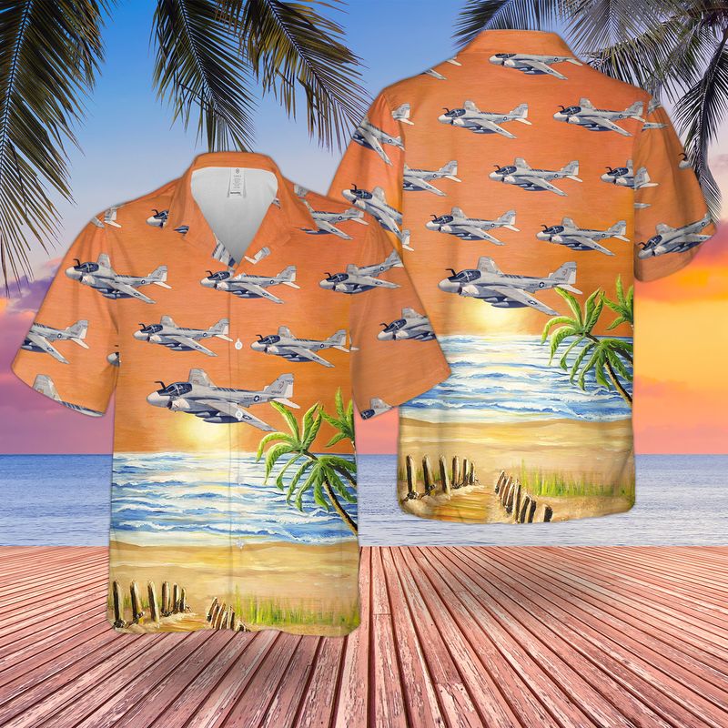 US Navy Grumman A-6 Intruder Hawaiian Shirt