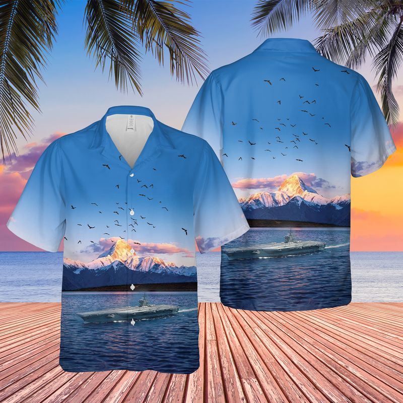 US Navy USS Dwight D. Eisenhower (CVN-69) Hawaiian Shirt