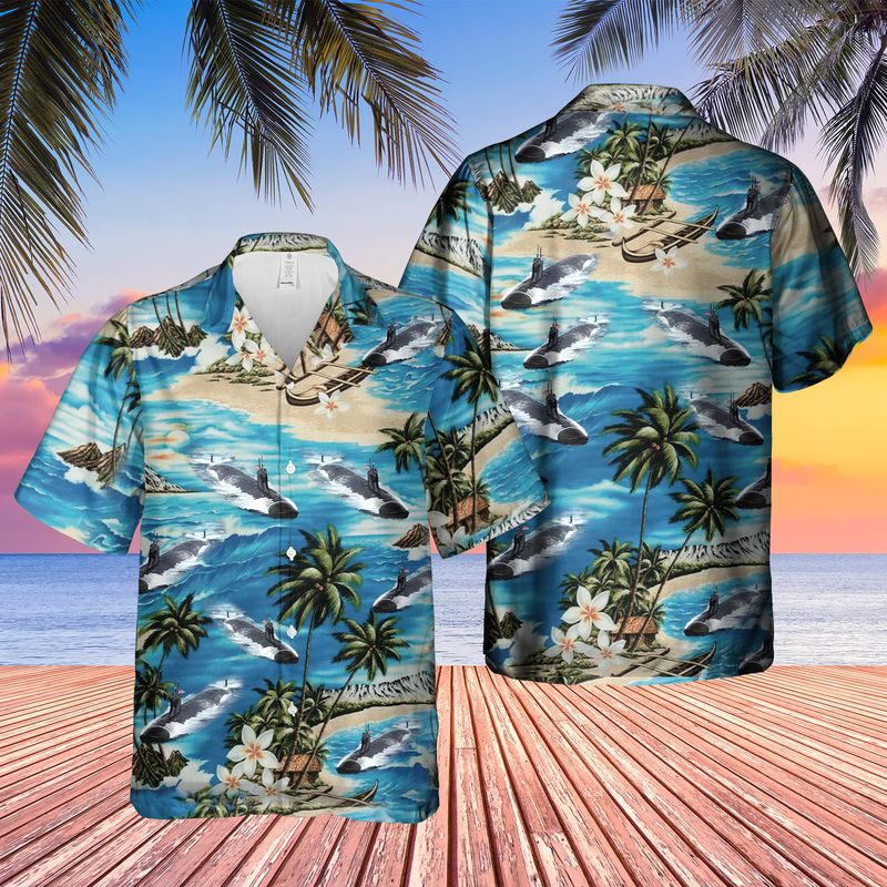 US Navy USS Connecticut SSN 22 Hawaiian Shirt